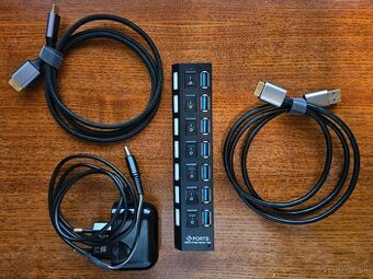 USB 3.0 hub 7-port + power adapter + select