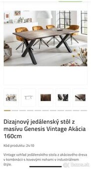 Jedálenský stôl Genesis masív