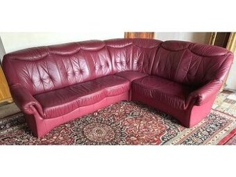 Luxusní rohová kožená sedací souprava, 3034