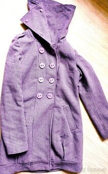 ZNAČKOVÝ TAKMER NOVÝ DÁMSKY ZIMNÝ KABÁT S KAPUCŇOU č.S - 1