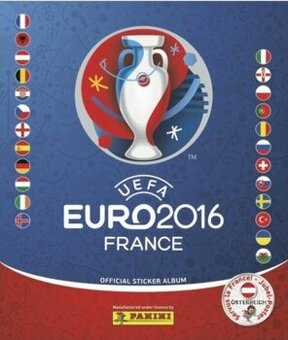 Samolepky, nálepky EURO 2016 a Adrenalyn kartičky EURO 2012