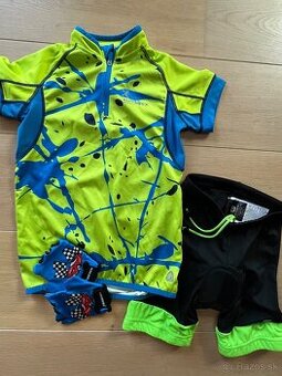Cyklistické tričko, kraťasy, rukavice 128-134