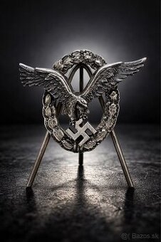 Originálny pilotný odznak Luftwaffe 3. ríša, zberateľský kus