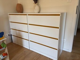 Biela komoda MALM ikea