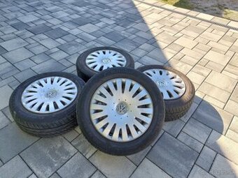 Plechové disky+Puklice+pneu 5x112 R16 Zimna Sada