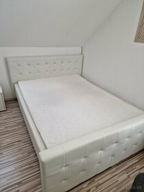 Koženková postel+matrac v super stave - 1