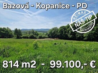 Slnečný stavebný pozemok 814 m2 - Bazová - Kopanice - PD - 1