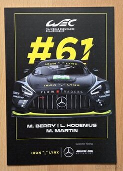 Iron Lynx Mercedes AMG originální autogramy na autogramkartě