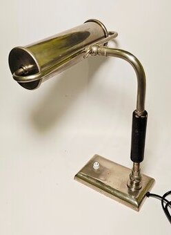 art deco chrómová stolná lampa