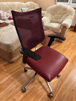 Ergonomická kancelárska stolička SPINERGO OFFICE – bordová