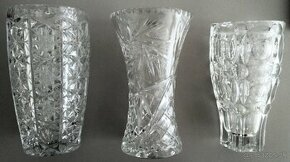Vázy brúsené-úžitkové sklo, RETRO - predám. - 1