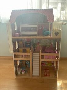 iMex Toys Drevený domček pre bábiky 90cm