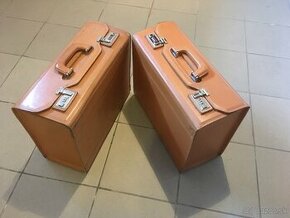 kožené palubné cestovne  kufre 2 ks so zámkami