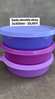 Sada okrúhlych doz Tupperware - 3x350ml