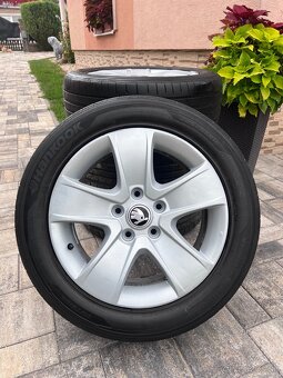 Škoda Original Disky Elektrony 5x112 r16 + letne pneumatiky