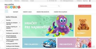 Predáme zabehnutý eshop s hračkami Najlepšiehračky.sk