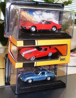 CHEVROLET CORVETTE , C2 , C3 , C4 1:43  DE AGOSTINI ,IXO