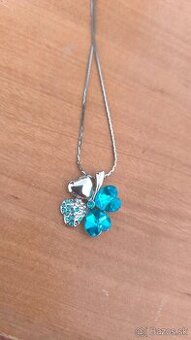 18K BIELE ZLATO NA POVRCHU+SWAROVSKY PRIVESOK