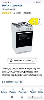 Sporák Mora, zánovný