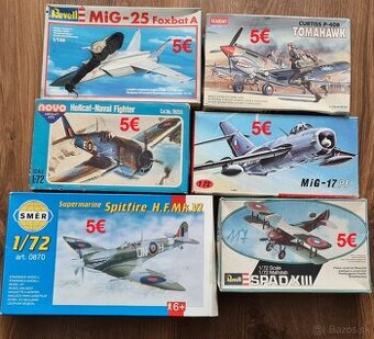 plastikove model vojenske lietadla