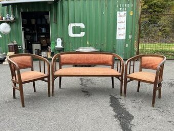 Secesná garnitúra sofa + 2 kreslá garnitúra