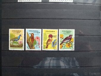 Poštové známky č.780 - Kolumbia - vtáci