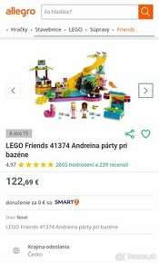 lego friends 41374 Andrea a party pri bazene