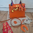 Nová luxusná kabelka Hermes Kelly Mysore Orange