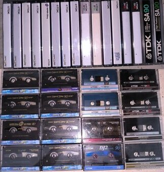 MC audio kazety typ I, II, III, IV.