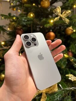 iPhone 15 PRO 256GB NATURAL TITANIUM 87% BATÉRIA TOP STAV - 1