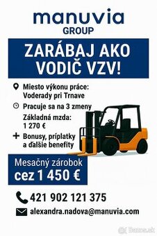 Vodič VZV - platný preukaz VZV skupiny C/W1