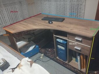 rohový písací stôl GEMO