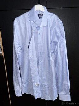 Pánska košeľa Café Coton Paris Exclusive – svetlomodrá, veľ.