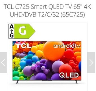 Predám Televízor TCL 65C725