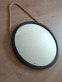 Zrkadlo čierne okrúhle nové 50cm priemer