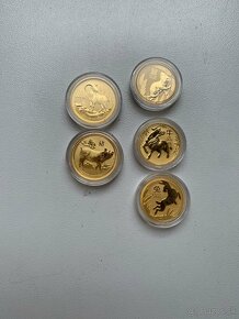 Zlata minca 1/4oz Lunar roky 2015, 19, 20, 21 23 - 1