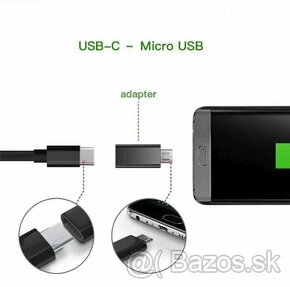 Redukcia / adaptér USB Micro-B na USB-C - 1
