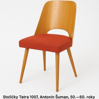 Predám 4 ks dizajnových retro stoličiek – Tatra 1007,