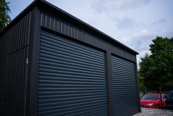 Montovaná dvojgaráž s pristavanou jednotkou – 6x5 m + 3x3 m