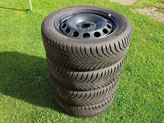 Sada kolies Škoda Octavia 2, plechové disky +pneu 205/55 R16