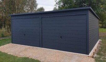 Plechová garáž GRAPHITE-LINE – moderný vzhľad, pevná konštru