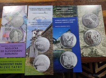 Strieborné mince-letaky