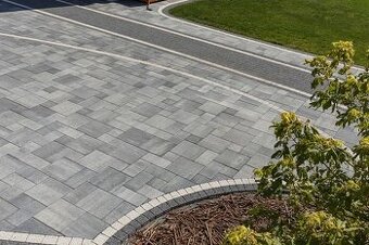 Zámková dlažba 6cm, trojformát - sivo antracit