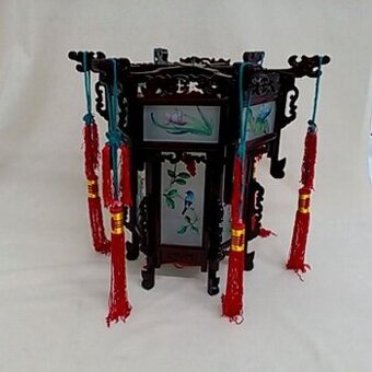 Retro cinsky lampion - dekoracny