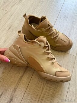 Hnede tenisky na styl Dior