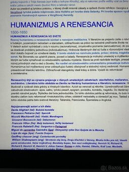 Poznámky z literatúry na maturitu + spracované povinné diela