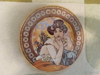 Porcelánový tanier Goebel - Mucha Topaz