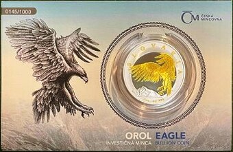 Strieborná uncová investičná minca Orol 2024 selekt. pokov A