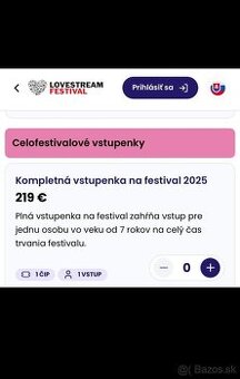 Lístok na Lovestream