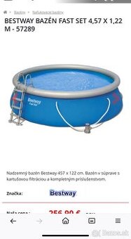 Predam bazen bestway 475x122